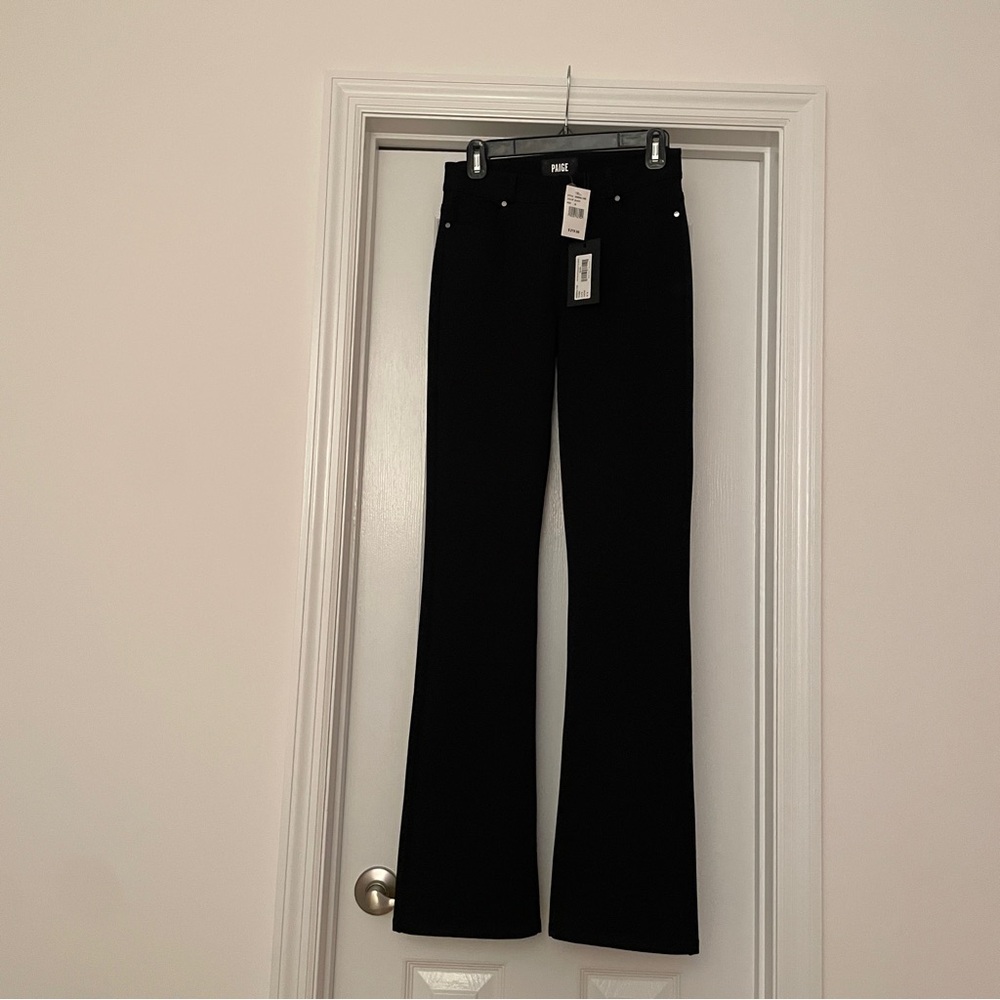 NWT Paige Black Transcend Knit Jeans 26